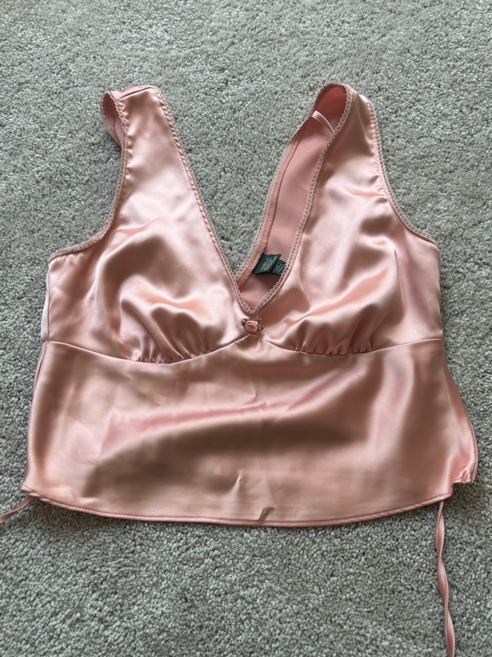 wild fable Satin Blush Pink Crop Cami
